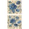 Spring Lace Floral Dark Blue by Silvia Vassileva 14" x 14" Canvas Wall Art (Set of 2)
